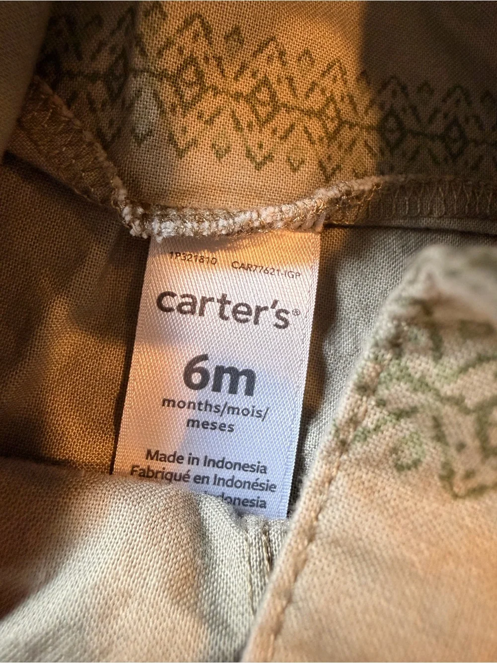 Carter's 6 Month Baby Boy 2 Piece Shortall Outfit Bundle